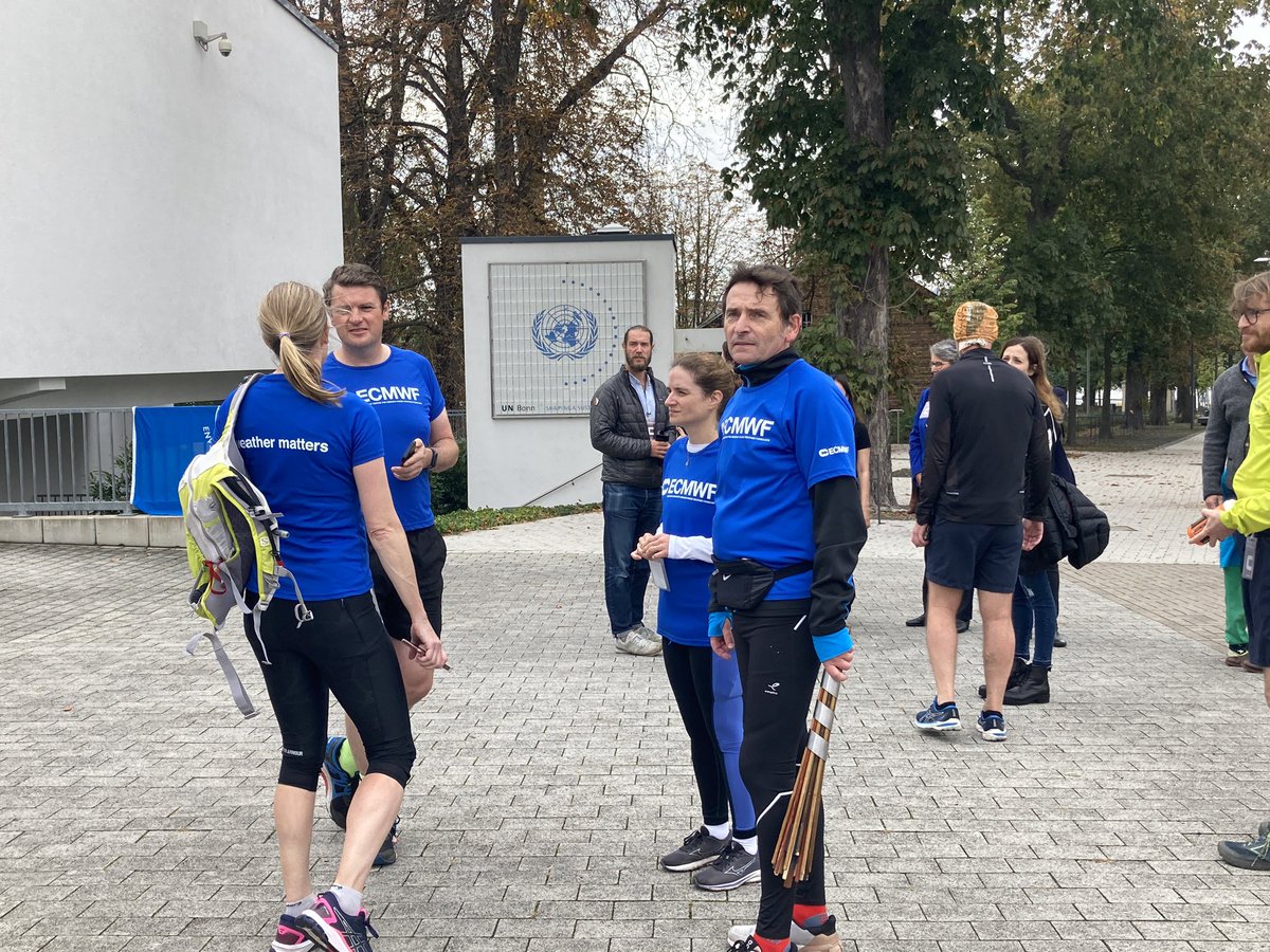 m_parrington's tweet photo. At @UNFCCC for the handover to more @ECMWF colleagues for stage 266 @Climate_Relay #RunningOutOfTime #OneECMWF https://t.co/SWRf9wtYdw