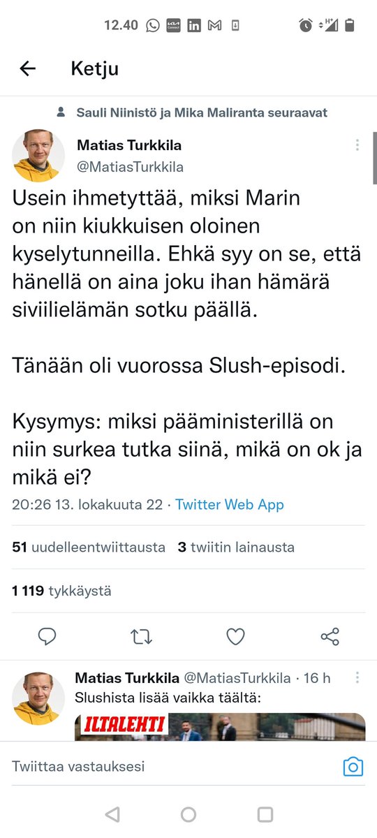 Ai jumalauta jos duunissa <a href="/MatiasTurkkila/">Matias Turkkila</a> kaltaiset kusipäät keksisi draamoja joka päivä, niin kyllä menisi rajusti hermot.
Onneksi töissä ne saa vapauttaa tehtävistään.
Sanna paralla ei sitä mahdollisuutta ole. Siksi kai kukaan ei viitsi politiikkaan oikein lähteä. #persut