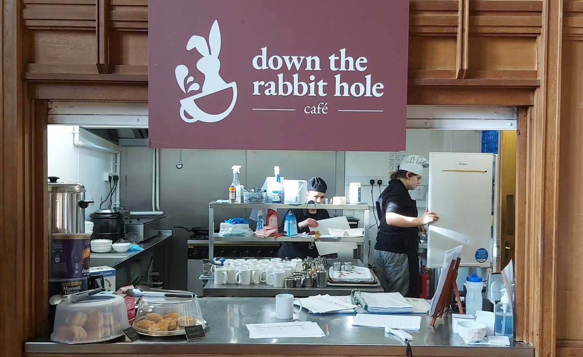 AJustChurch's tweet photo. Having a lovely bacon and egg sandwich at the 'down the rabbit hole' cafe, Sunderland Minster! Run by lovely people from the North East autism society, it is open 10:30-2:30pm Tues-Friday @sunderlanduni @NEAutismSociety https://t.co/dEUubRiSMO