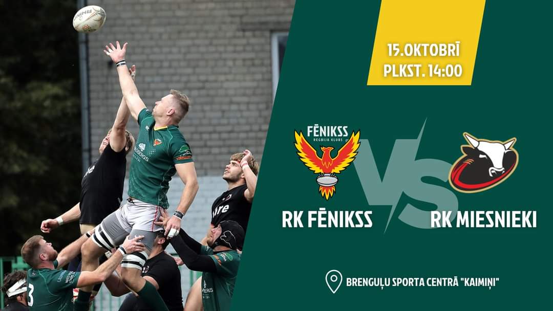 🏉Sestdien, 15.oktobrī,.plkst. 14:00 tiekamies Brenguļu sporta centrā uz sezonas noslēdzošo spēli regbijā, kur viena komanda pēc spēles svinēs čempionu titulu, bet otra iespējams bronzas godalgas! #keeprugbyclean
