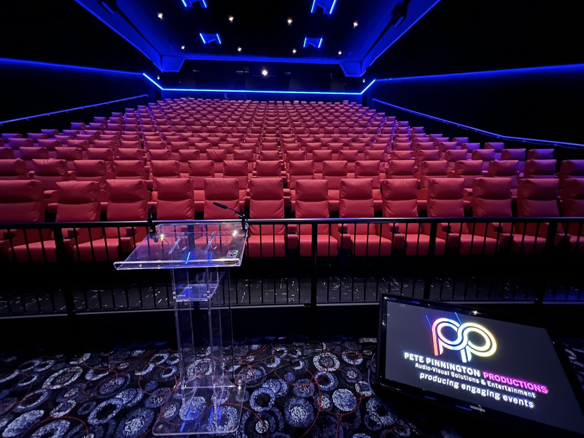 PPProds's tweet photo. We’re proudly producing the Warrington Business Conference today @ @cineworld #warrington #audiovisualequipment #audiovisualsolutions #audiovisualproduction #WarringtonBEx #warringtonbusiness #WarringtonBEx @WarringtonChamb @WarringtonCo @WarringtonBC https://t.co/a7KpwQbVvx