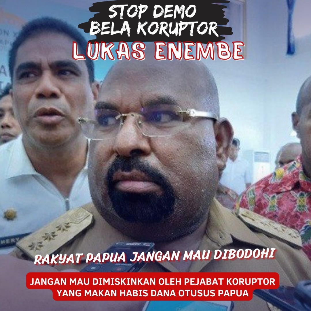 RirinPatimah's tweet photo. Stop demo bela koruptor
Banten
#PapuaAmanKondusif
#PapuaDukungPenegakanHukum
#MasyarakatPapuaCintaDamai
#RakyatPapuaDukungPemerintah&amp;KPK
#papuaindonesia
#PapuaDamai https://t.co/wjhYzJd5II