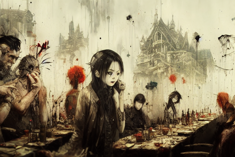 The girl is thinking. And clowns are waiting in that house silhouette right there. But we all know the truth already. 

Right, <a href="/opensea/">OpenSea</a> 

#Clownholios #nft #nfts #nftarti̇st  #nftcommunity #NFTGiveaways