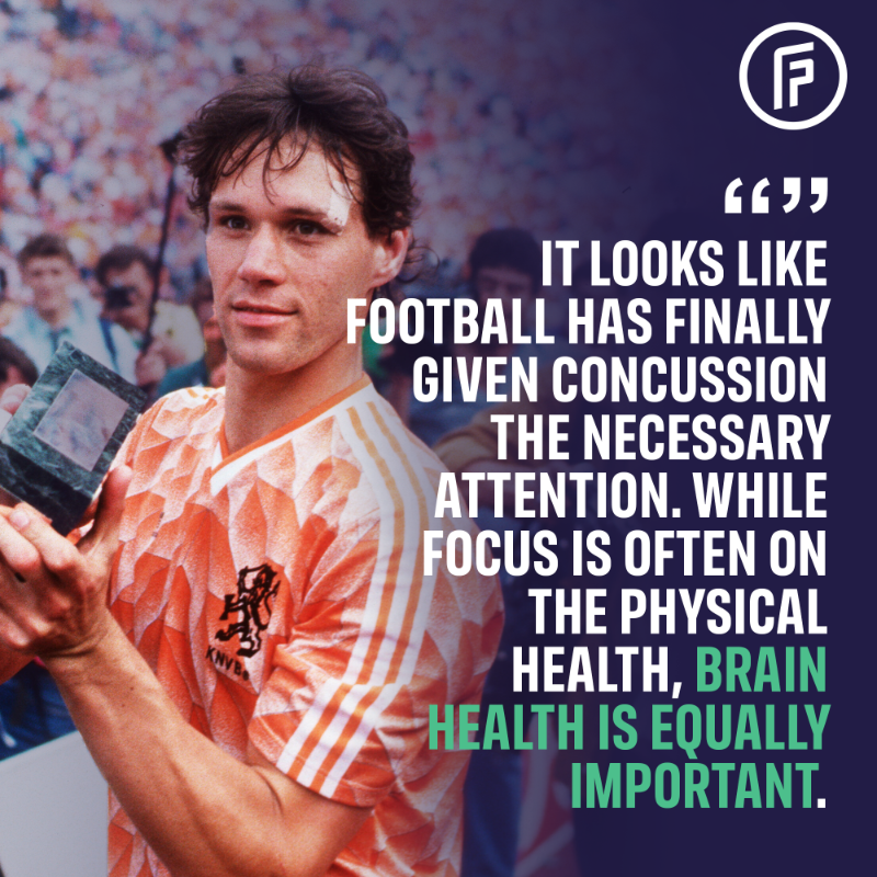 FIFPRO's tweet photo. 🦁 @MarcoVanBasten played his final game aged 28, forced into retirement due to a severe ankle injury. 

Three years since its launch, he reflects on #FIFPRO's #DrakeFootballStudy tracking player health over 10 years.

@TheDrakeFdn | @PushBraces | @MehilainenOy | @AmsterdamUMC