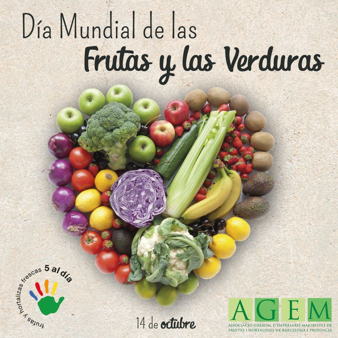 😊Nos unimos a la campaña de nuestros amigos de <a href="/5aldiaspain/">5 al día</a> para celebrar el #DíaMundialdelasFrutasyVerduras 🍠🍌🍏🥕🍇 📢¡Llenemos de #frutasyhortalizas las rrss y nuestras vidas!🍐🍆
Te deseamos un feliz #DíaMundialFyV #DMFYV22
#frutasyhortalizassiempre