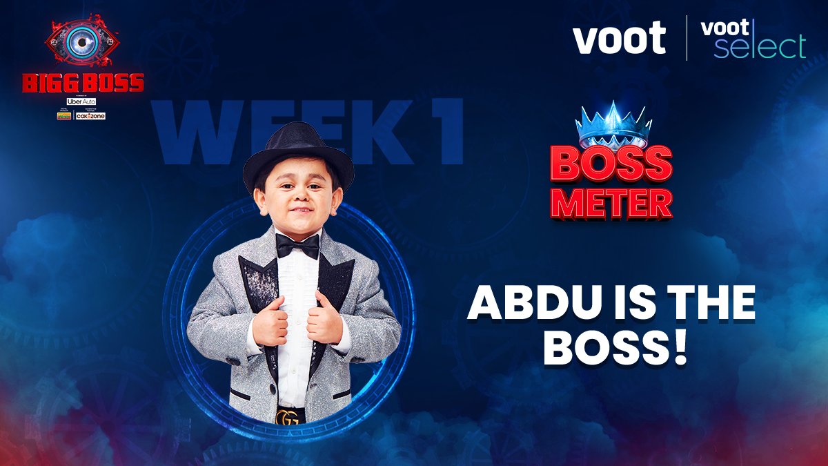 VootSelect's tweet photo. Chota Bhaijaan Is The Boss!😍

Comment with 👑 to celebrate #AbduRozik's victory.🥳

#BB16 #BiggBoss #BiggBoss16 #BiggBossOnVootSelect #BB16OnVS  #BiggBoss16Live #BiggBossLiveOnVoot #BiggBoss24hrsLive #BB16LiveOnVootSelect #VootSelect #BossMeter #AbduIsTheBoss #AsliFans https://t.co/NfnlRkEceZ