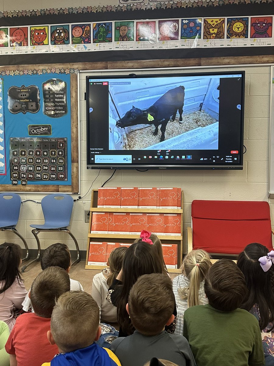 emchargue1's tweet photo. My class has adopted a cow to watch it grow throughout the year. Today we were introduced to Clearview Dairy Farm in Michigan to learn about how they take care of their cows, how often they milk them, and how the milk gets from the cows to the cooler. Thank you @MilkMeansMore https://t.co/eaP611DiR7