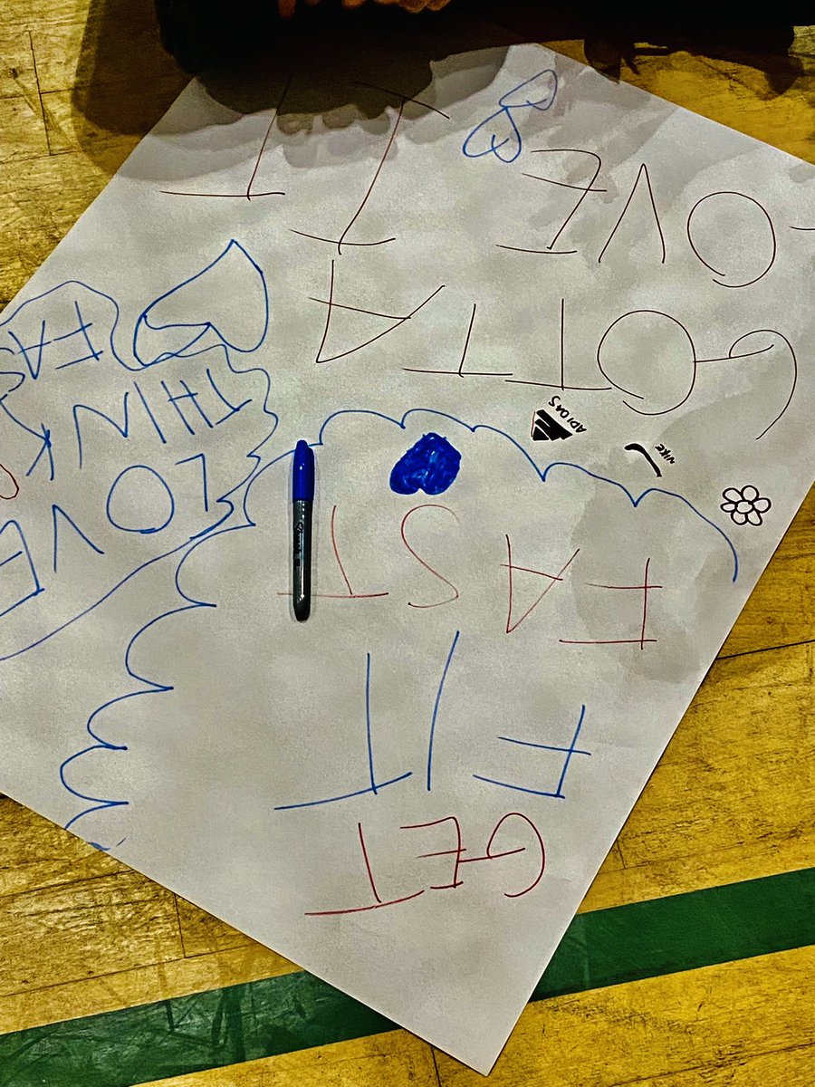 The girls are learning how to make a campaign and coming up with a slogan..