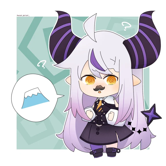 オジサンをイマイチ理解出来てないラプおじが永遠に可愛かった #laplus_artdesu 