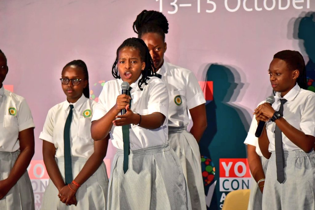 Powerful performance from Gashora Girls portraying the still existing social norms and stereotypes that hinder them from joining STEM. The #ConnektedGirlsHub is here to provide this wonderful intergenerational conversations with youth and leaders at all levels. #YouthConnekt2022