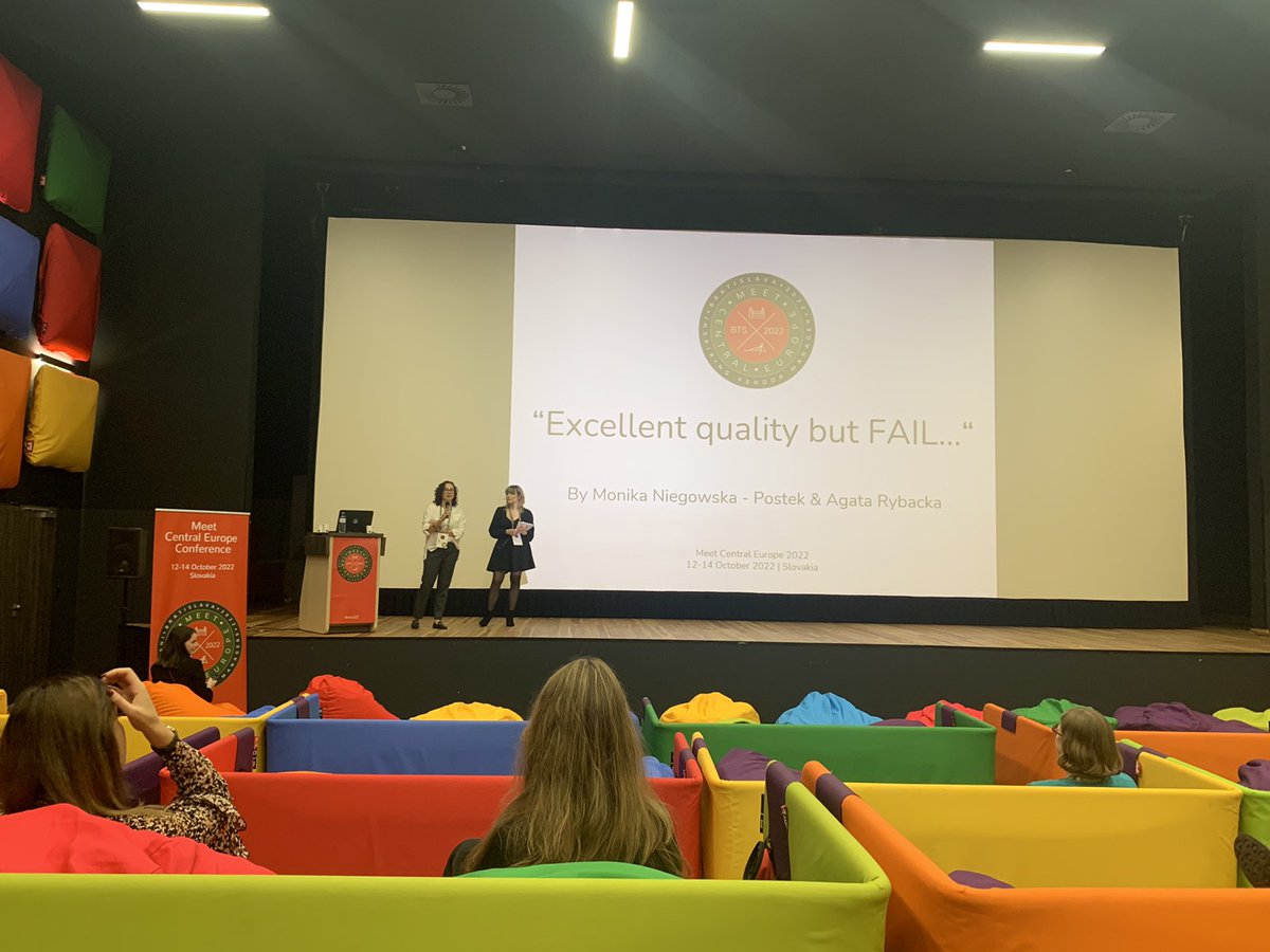 EuroTranslate_'s tweet photo. Agata Rybacka and Monika Niegowska from Diuna on Client feedback - also raising a good point: one thing Slavic languages have in common is hard-to-achieve gender neutrality in translations.
#MCE22 #meetcentraleurope #EuroTranslate #bratislava #translation #localization @meet_CE https://t.co/4zvvTEDpe0