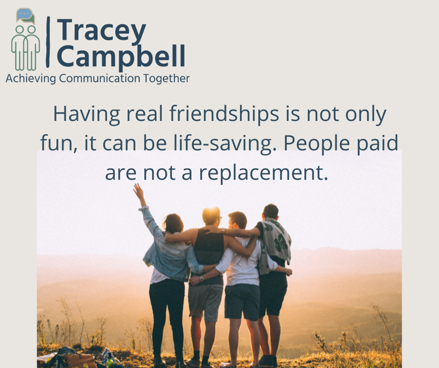 GivingVoiceUK's tweet photo. Friendships are not only fun, but research also suggests they help us stay healthier and live longer by reducing loneliness. Friends can help give our lives purpose, provide joy, and relieve stress! How do you support friendships for your people with #RettSyndrome? https://t.co/SGSSjQbPW6
