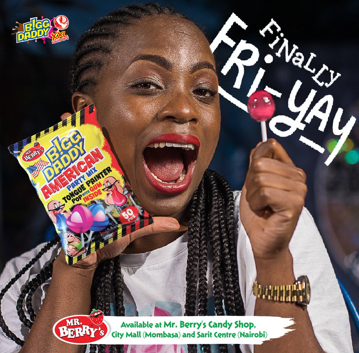 BiggDaddypops's tweet photo. Form ni gani? BiggDaddy wants to join. #biggddaddylollipop #berrytastic #mrberrys #candyshop #tgif #friday #friyay https://t.co/QwRdVPTpTy