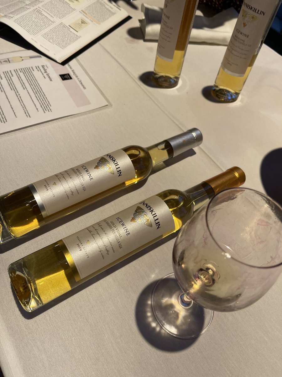 IronChevsky's tweet photo. Dessert wines at 2022 @WineandSpirits #top100event SF were delicious and special. 30&amp;40-yr Tawny’s from @grahams_port, @TaylorsPortWine eye-opening, totally unique from vintage ports. The icewines from @InniskillinWine luscious happy sunshine in my mouth, esp. ❤️’ed Riesling. https://t.co/FSE7DHAU56