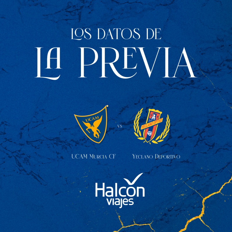 UCAMMurciaCF's tweet photo. ⭐️ @halconviajes nos trae los #DatosPrevia del #UCAMMurciaYeclano.
¿Te acuerdo cómo quedamos la última vez que nos enfrentamos al @Yeclano_dptvo en el BeSoccer La Condomina? 🤔
Pincha aquí ⤵️