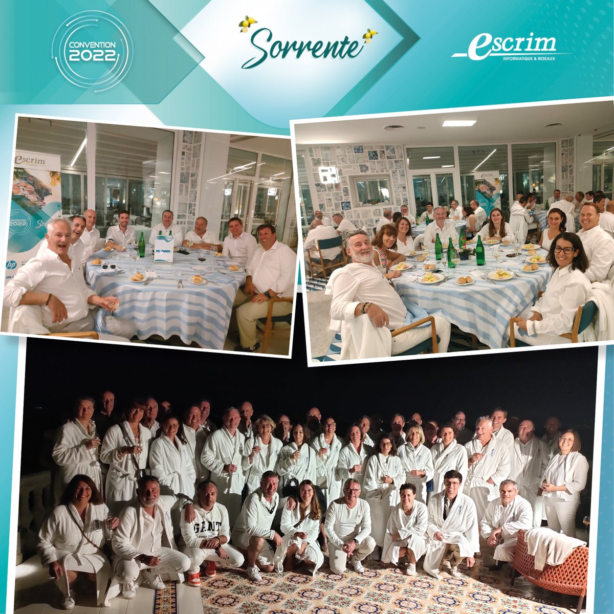 🇮🇹 Convention ESCRIM 2022 Sorrente

Belle collaboration entre adhérents &amp; nos partenaires #HP , #HPE , #WithSecure, #ingrammicro , #TechDataFrance et #Eaton.

☀️ Soleil, bonne humeur et convivialité étaient de la partie ; tous les ingrédients réunis pour une convention  au TOP !