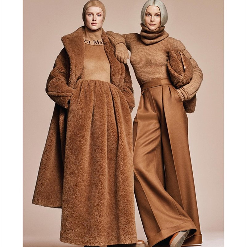 designscene's tweet photo. Top models #JessicaStam, #MatyFall, #RianneVanRompaey and #SherryShi star in #MaxMara’s FW22 campaign lensed by photographer #EthanJamesGreen