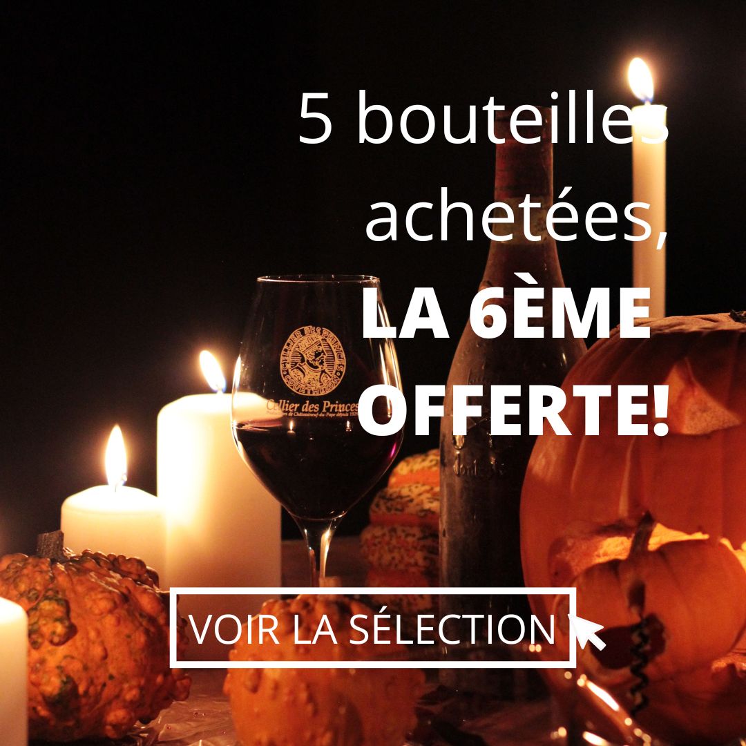 🎃 VENTE FLASH EFFRAYANTE : la 6ème bouteille OFFERTE pour 5 bouteilles achetées 👉 vu.fr/OuGx
Livraison GRATUITE, rapide et soignée dès 280€ d'achat.