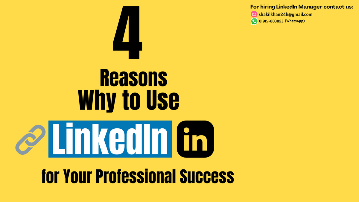 𝟒 𝐑𝐞𝐚𝐬𝐨𝐧𝐬 𝐖𝐡𝐲 𝐭𝐨 𝐔𝐬𝐞 𝐋𝐢𝐧𝐤𝐞𝐝𝐈𝐧 𝐟𝐨𝐫 𝐘𝐨𝐮𝐫 𝐏𝐫𝐨𝐟𝐞𝐬𝐬𝐢𝐨𝐧𝐚𝐥 𝐒𝐮𝐜𝐜𝐞𝐬𝐬:

Click here for all tips: cutt.ly/gBY4fQ9

#Linkedln #linkedinprofile #linkedinlife #linkedinmarketing #linkedintips #linkedintrainer #linkedintraining