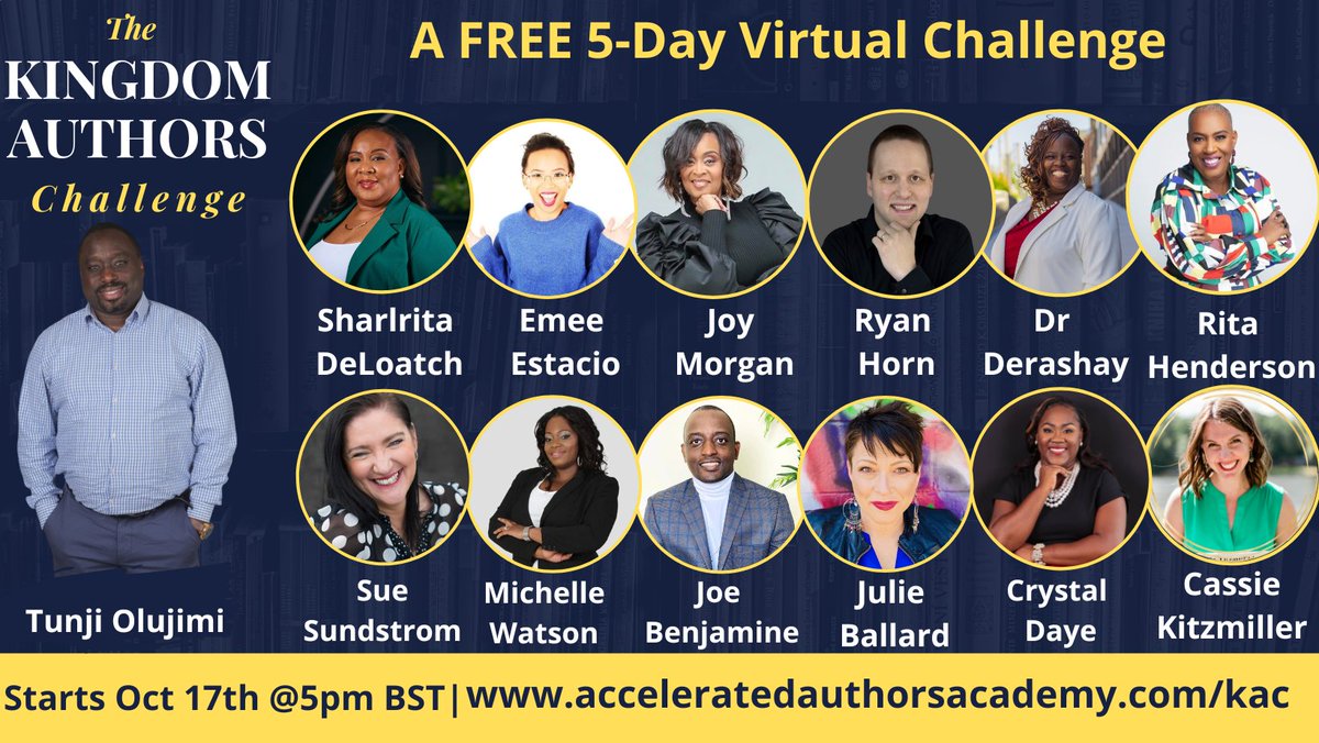 AAuthorsAcademy's tweet photo. Calling all faith-based Kingdom individuals, coaches, consultants, entrepreneurs, business owners and speakers who believe God wants them to put pen to paper and finally write that book in 2022.

Click the link to sign up for FREE

Starts Monday Oct 17th.

https://t.co/ERQefnaXbV https://t.co/PenAEpnfEP