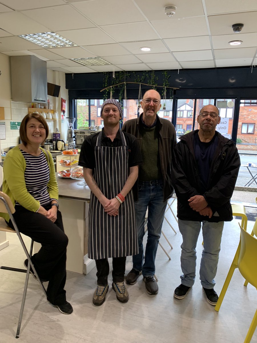 JoMidge's tweet photo. Popped into The Den cafe @BMCALtd @TheDenCafe #Merseybank for some lovely chats this morning. Chef David knows just how me & Cllr Dave like our crumpets now! Great asset for our local community. Thanks to all volunteers who help out βοΈ π₯ͺ β€οΈ https://t.co/ique70aUVi