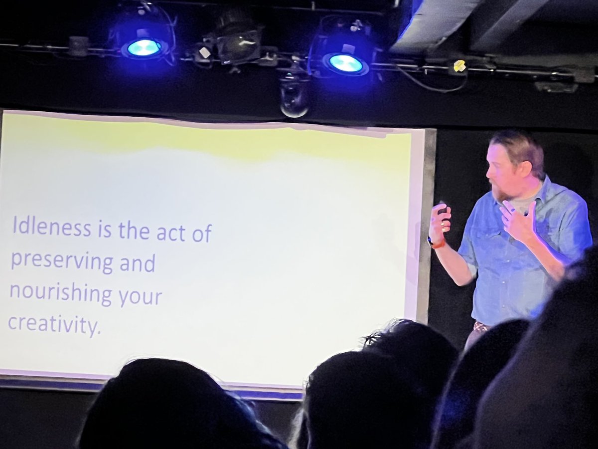 JohnnyWordStuff's tweet photo. Getting stuck into #CopyCon22. Great start from @boulton_andy on the importance of being idle @procopywriters #copywriting https://t.co/67LDtDNdPr