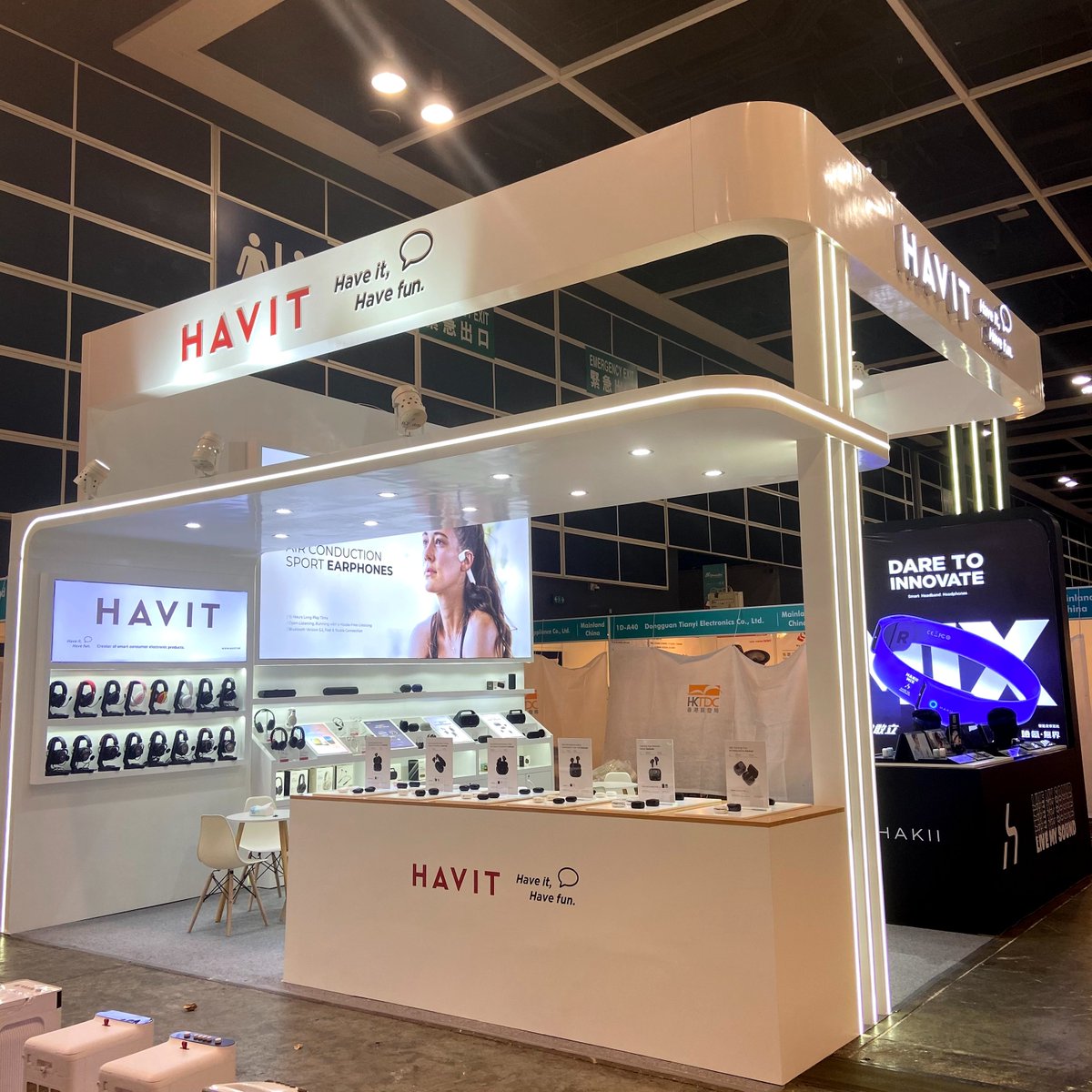 Havitofficial's tweet photo. 🔥The second day on 2022 ELECTRONICS FAIR （AUTUMN EDITION）

⏰Date:10.13 - 10.16
⛱Booth no. : 1C-G38,40,1D-A37,39
📍Hall 1, Hong Kong Convention and Exhibition Center
We would like to show you the lastest innovation.
#havit #ElectronicsFair https://t.co/nx0ON4tlER
