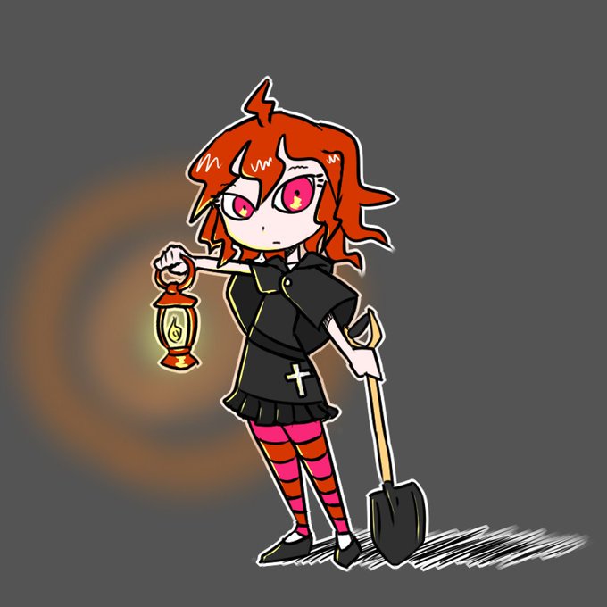 オリジナルゲーム主人公の墓守少女ロゼ
死者へ礼儀と愛を尽くす心優しい女の子
出土した飴を頬張るワイルドな一面もある 