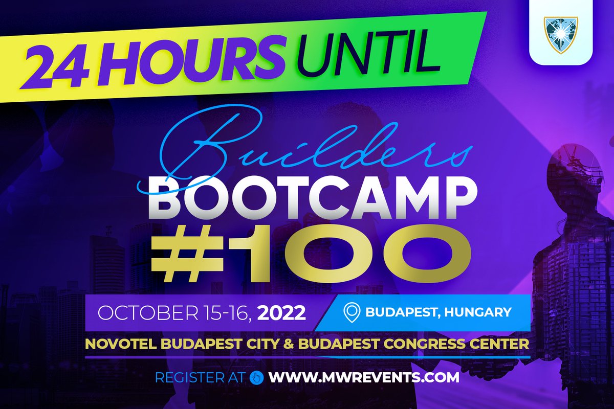 mwrlife's tweet photo. We are just hours away from #BuildersBootCamp #100!
Lifestyle Ambassadors from across the world have begun to gather in Budapest to join our top field leaders and corporate team. We look forward to you joining us for 2 incredible days of high-level training & #MakingWishesReal! https://t.co/C8fO1uxJfK