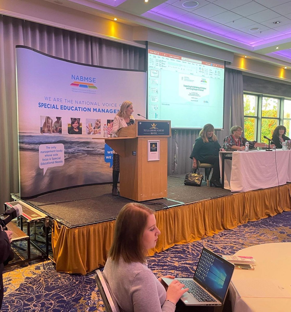 Delighted to give the opening address at the @NABMSE conference in Tullamore this morning. Great opportunity to discuss the role of Boards of Management, NABMSE’s contribution to #SpecialEducation, and major announcements for Special Ed in #Budget2023. 📚