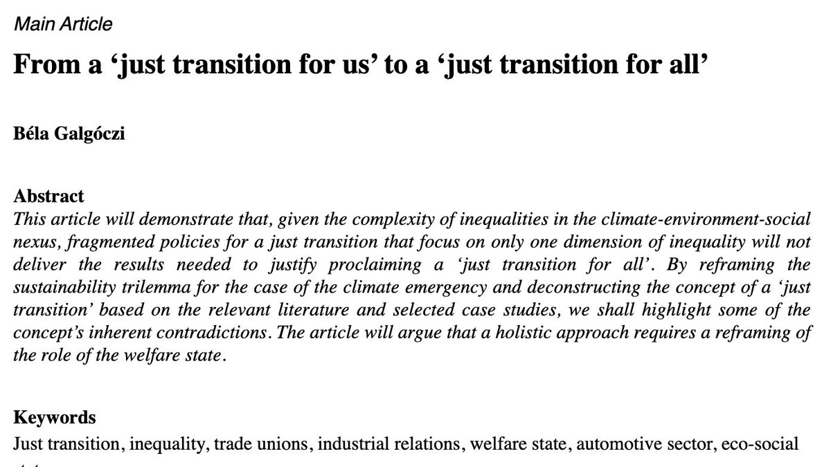 transfer_etui's tweet photo. Given the complexity of inequalities in the climate-environment-social nexus, focusing just on one dimension of inequality will not result in a ‘just transition for all’ - Béla Galgóczi 

➡️ https://t.co/nrDfOglVgo https://t.co/CnJ8umlVCE