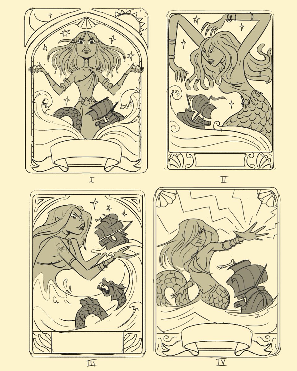 privateersgame's tweet photo. Draw a Calypso card using favors, you can earn them by doing pirates stuff.
Those cards can be a blessing or a curse.
Some variants for Calypso deck. 

#gamedev #indiedev #indiegame https://t.co/mJx1wQloEU