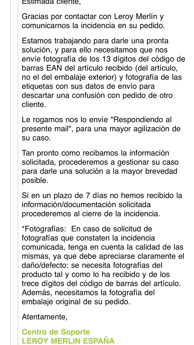 mjvillo's tweet photo. @leroymerlin_es me envían un pedido equivocado, no adjuntan ni factura ni comprobante…., reclamo y poco más que tengo que demostrar mi inocencia ante el supremo.. Qué vergüenza!!!
#leroymerlin https://t.co/2DZFELcTAd