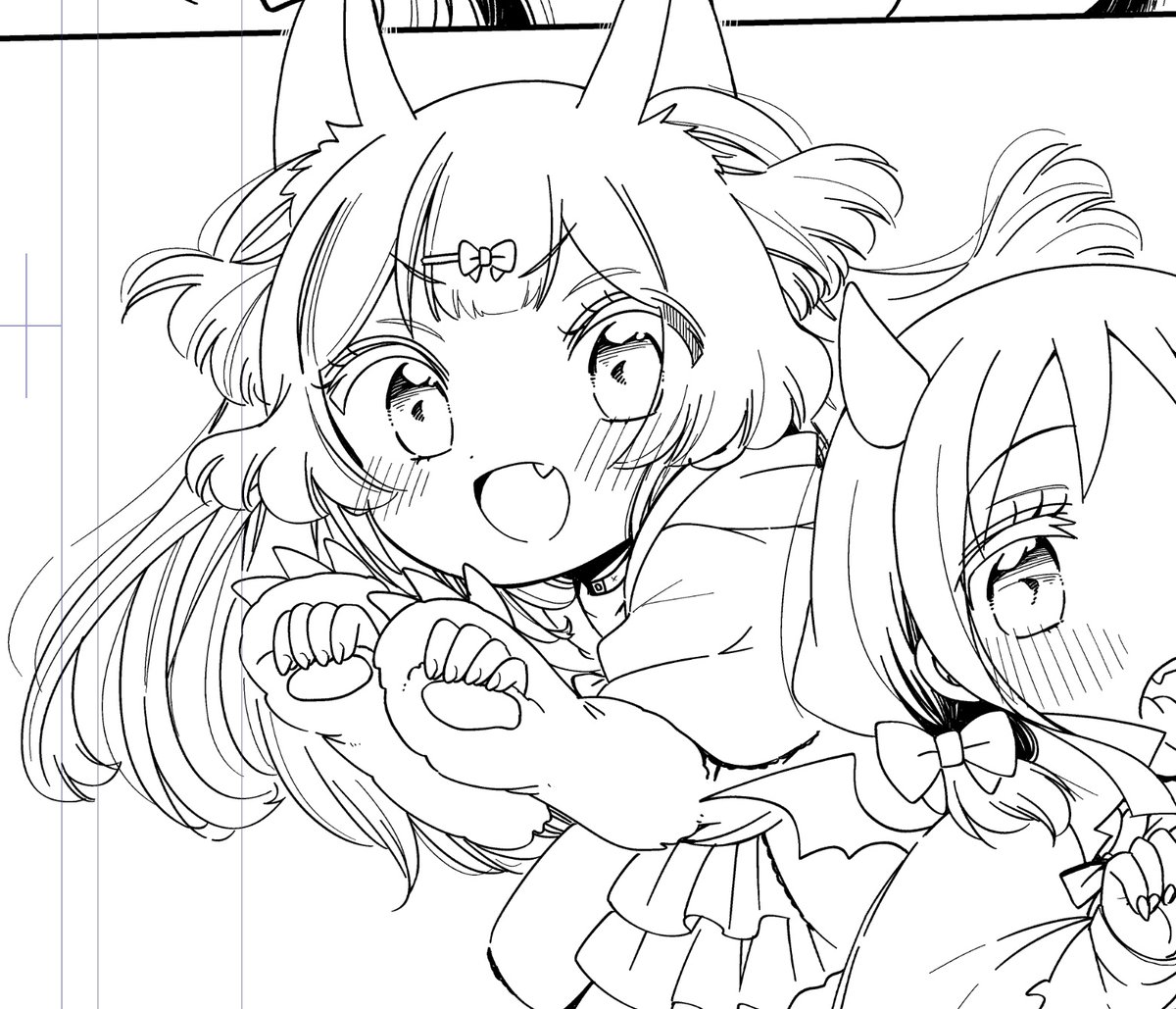 今はペン入れ中〜🎃 