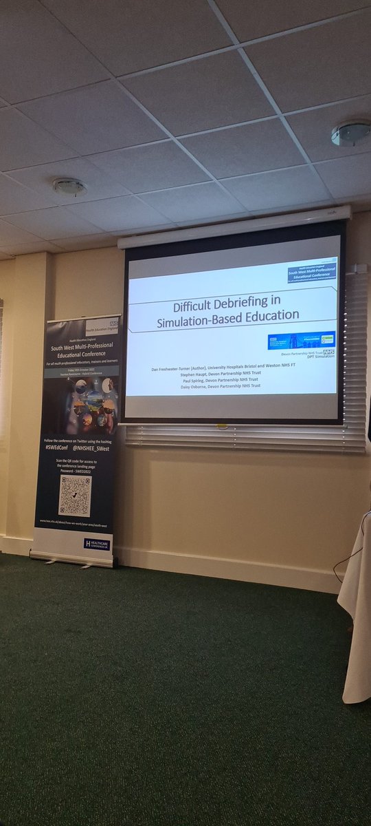 Difficult debriefing in Simulation-Based Education Workshop <a href="/NHSHEE_SWest/">NHSE Workforce, Training and Education – SW</a> #SWEdConf a Blast from a past life!