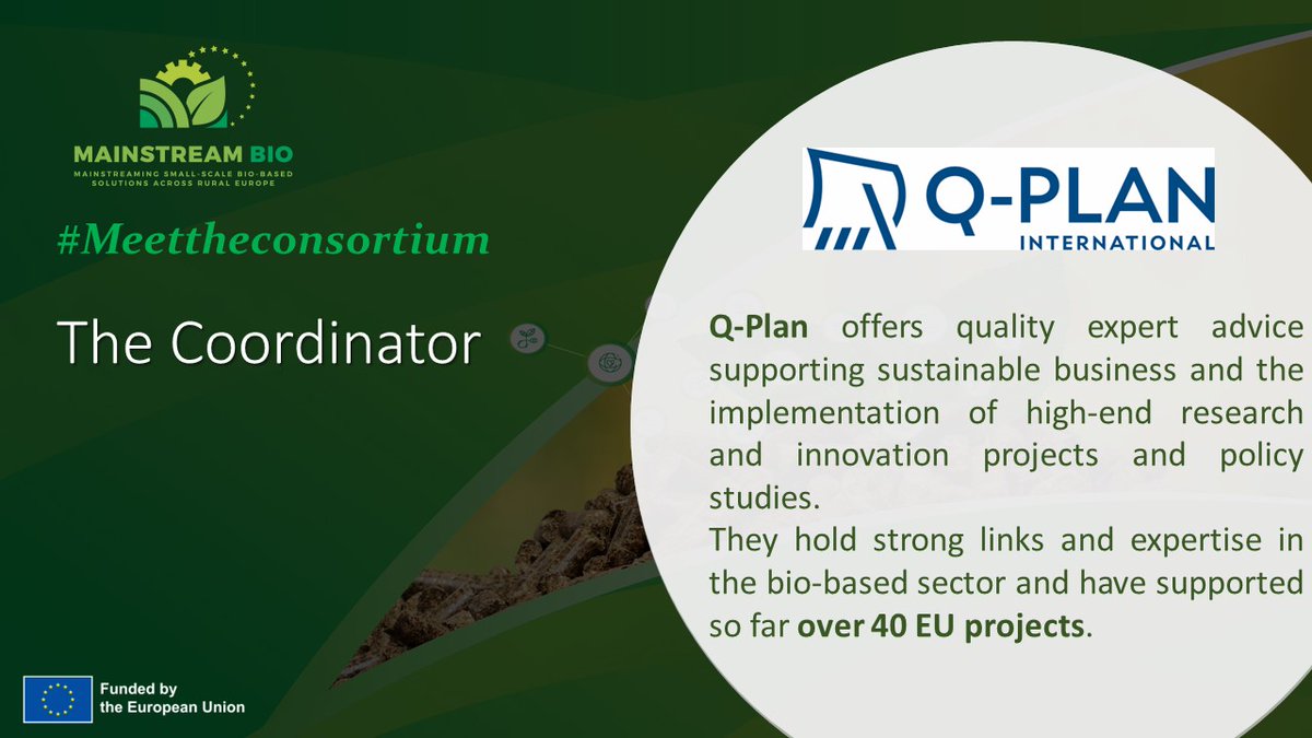 MainstreamBIO's tweet photo. 🤝#Meettheconsortium

🌱 #Mainstreambio #team consists of ten #partners based across eight European countries: Bulgaria, Denmark, Greece, Ireland, Poland, Spain, Sweden, and The Netherlands. Within the following weeks, each of them will be introduced. https://t.co/o8JqEsIAq9