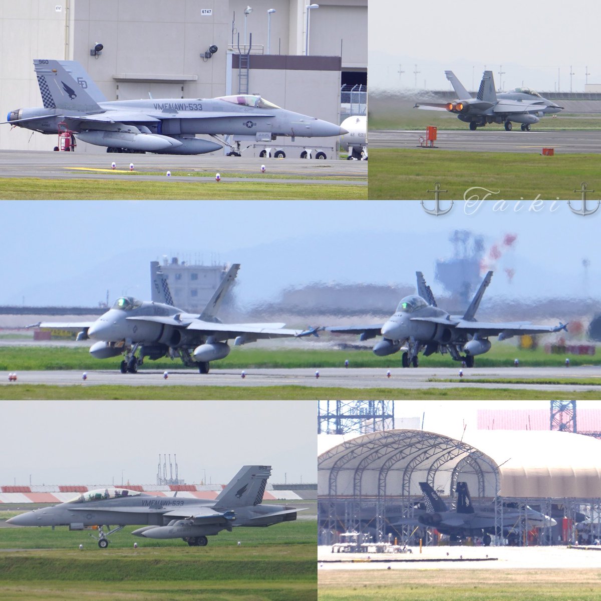 SEADORAGON96's tweet photo. 今日ついに帰ってしまったホークス達🦅
白と黒はろくに撮れなかったなぁ😭

#vmfa533
#vmfaaw533 https://t.co/iTmPvqItLN