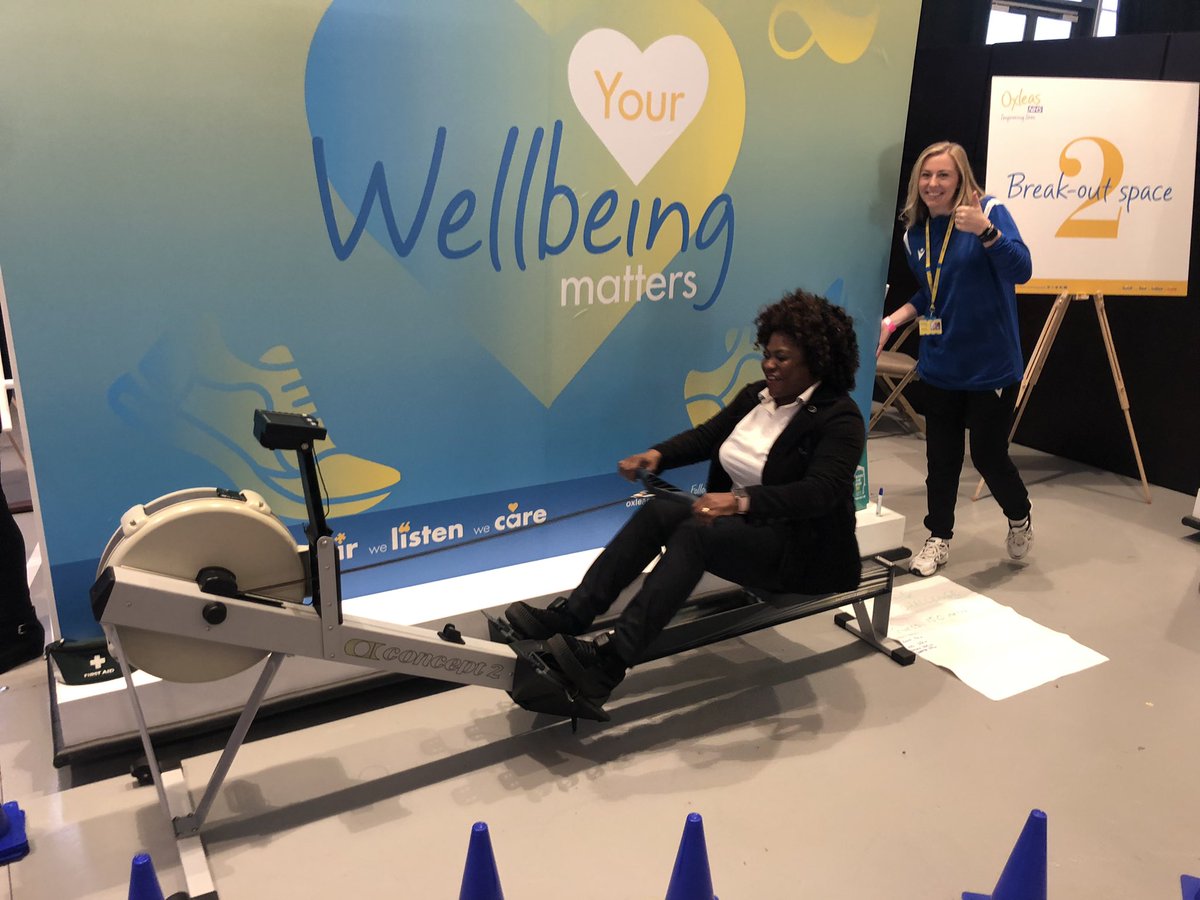 Great afternoon spent promoting staff Health &amp; Well-being at the <a href="/OxleasNHS/">Oxleas NHS</a> AMM. Staff were invited to have a go at rowing, balance exercises &amp; some pad work 🥊 thanks for looking after us <a href="/TobiasHill84/">Tobias Hill</a> <a href="/LisaComms/">Lisa Tan</a>