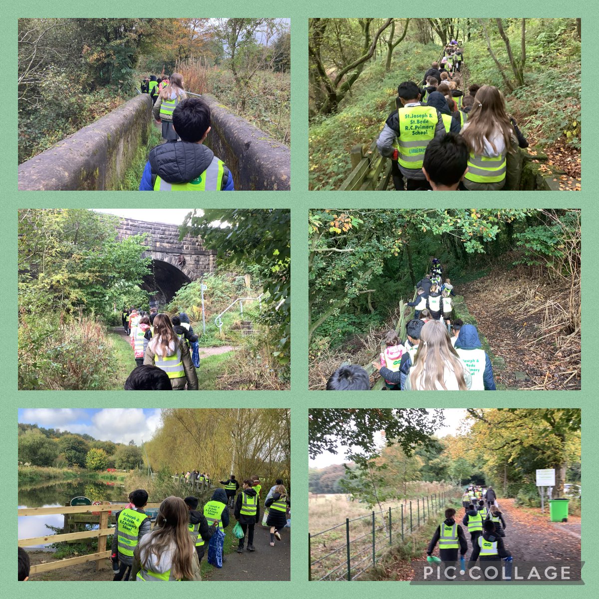 After a lovely walk this morning, we have finally arrived at Burrs Country Park to carry out our study of the River Irwell. We are also excited to complete the History Trail and enjoy some mindfulness as part of Forest School 🌿🍂🔍 #sjsbgeography #sjsbhistory