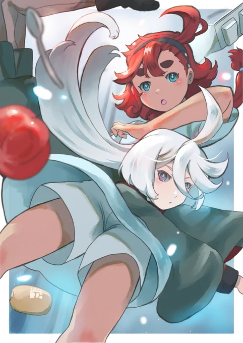 スレッタとミオリネ描いたのすw#水星の魔女 