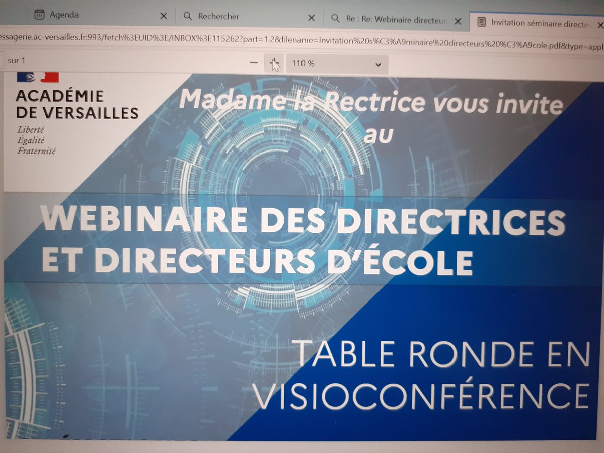 gregory_wirth's tweet photo. Webinaire académique des directeurs : ✔Faire ensemble notre Ecole ✔Évaluation des écoles ✔Ecole inclusive ✔RH nouveaux profils.  Merci à Madame la Rectrice pour cet espace de dialogue "Autonomie, pilotage pédagogique,  confiance, concertation,  force de propositions" 🧠👏 https://t.co/qFnDIL96Mw