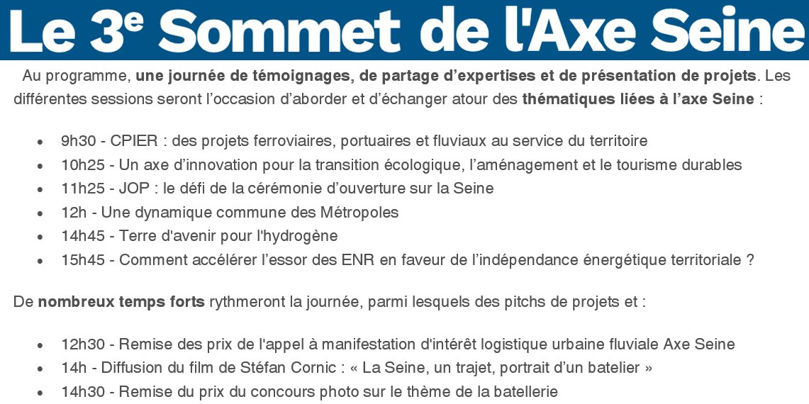 vdseine's tweet photo. Le 3e sommet de l'Axe Seine se déroule mardi 18/10 sur le thème: Les démonstrateurs de la transition en #Vallée de #Seine
Une journée de témoignages, de partage d’expertises et de présentation de projets
Programme + inscription https://t.co/qkKjJIaVm2
#vdseine #CPIER #JOP #ENR https://t.co/z89oQUzeqe