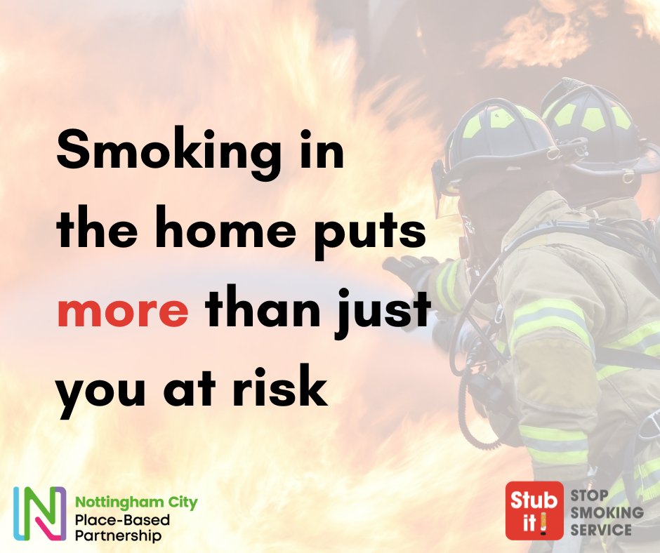 NCGPANottm's tweet photo. Smoking in the home puts you and your family at greater risk. Stop today to reduce that risk. 

#Stopsmoking support is available in #NottinghamCity: https://t.co/f4KHNFe33C or https://t.co/bmBwYZrlWT

#Stoptober #Stubit22 #NottmCityPBP https://t.co/RP8pDY58s6