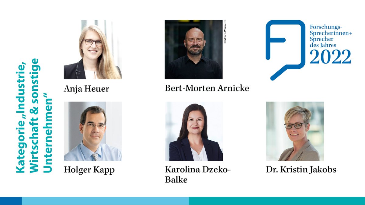 bdkom's tweet image. Die Nominierten für den Preis „Forschungssprecherin und Forschungssprecher des Jahres 2022“ in der Kategorie „Industrie, Wirtschaft &amp;amp; sonstige Unternehmen“. Stimmt noch bis zum 23. Oktober ab: forschungssprecher2022.limesurvey.net/876831?lang=de