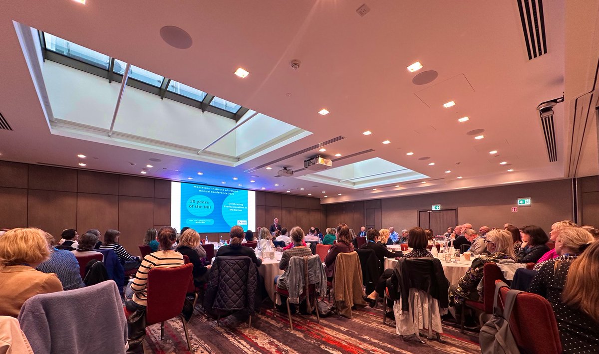 EndaYoung's tweet photo. “There is a fundamental human need  to have our identity recognised” 

Pat Hynes talking about his experience working in dialogue  @GlencreeCentre at the @MediatorsInstit 30th anniversary conference in Dublin today 

#mediation #mii30 https://t.co/mu1q9CUFlD
