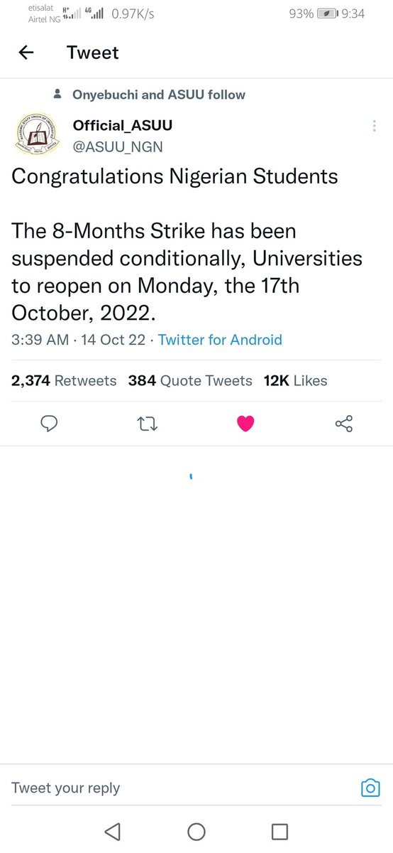 Chubbysewe's tweet photo. If FG govt like they should move us from our PU in the name of resumption , we will still vote Peter Obi. 
VOTE PETER OBI FOR PRESIDENT 2023 ✊✊✊
#Obasanjo #Wike #RestinpeaceRico https://t.co/7CfSAzePmZ