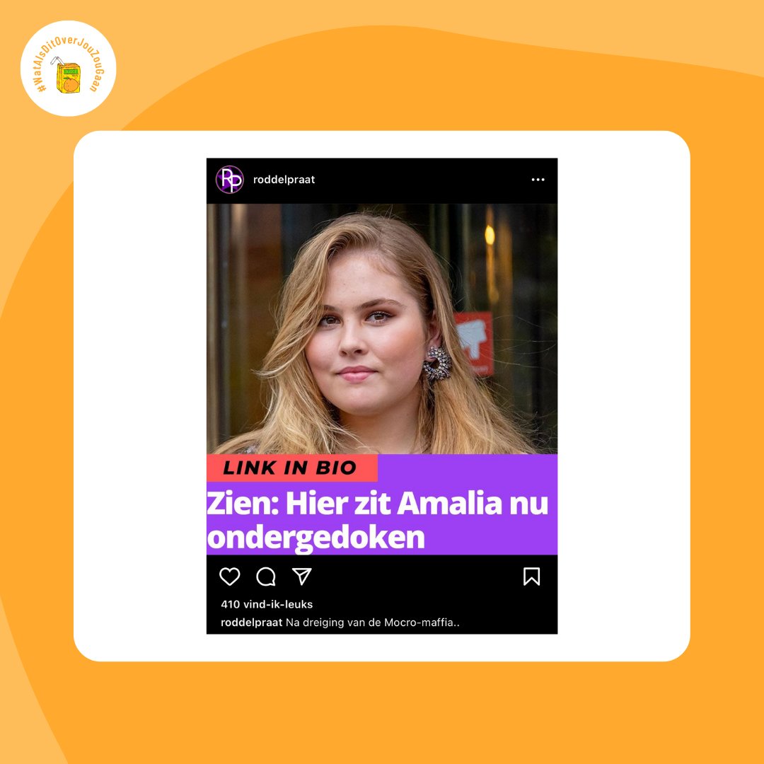 WADOJZG's tweet photo. Dit deelde Roddelpraat vandaag...

Zouden jullie het fijn vinden als ze je verblijfplaats delen terwijl je ondergedoken zit? 🤔

#roddelpraat #clickbait #Amalia #koningshuis #dennisschouten #janroos #walgelijk #watalsditoverjouzougaan https://t.co/Wue6qS3pXx