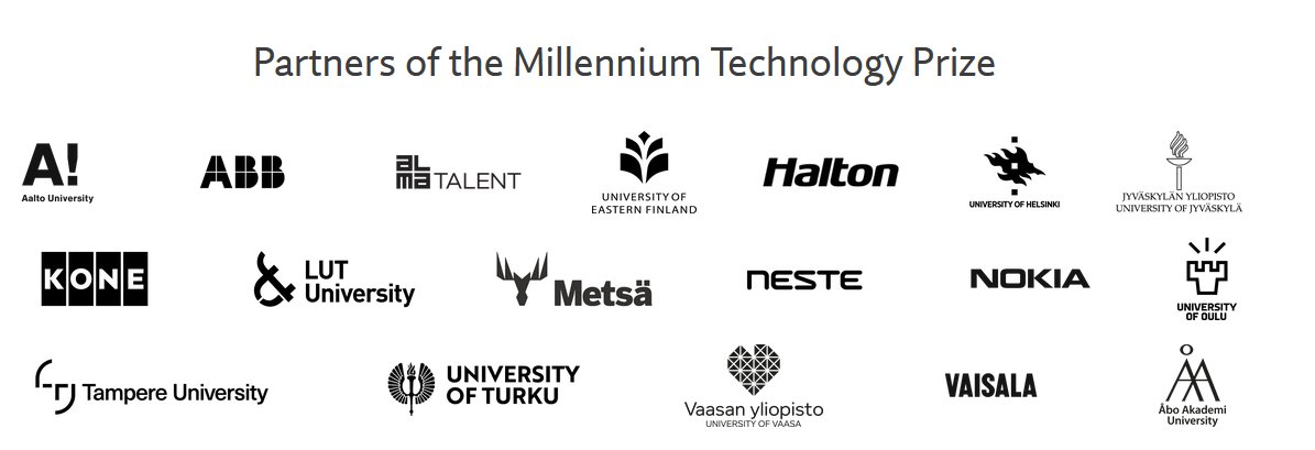 MaijaTenkanen's tweet photo. 2022 #MilleniumTechnologyPrize saaja julkistetaan 25.10. klo 18. 
👇
Award Ceremony 2022 https://t.co/vxnj3VxYWu 

Palkinnon saajan esitys seuraavana päivänä 26.10. klo 17:10.

Silmiin pisti, että palkinnon partnereina tällä hetkellä enemmän yliopistoja (10) kuin yrityksiä (8)!🤔 https://t.co/4qUg0bQ9QC