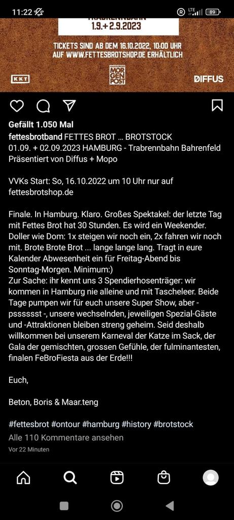 Cryptonautikus's tweet photo. @fettesbrot Tatsächlich wird es ein 2 Tage Gig sein!  Hier der Auszug aus Instagram. Ich freu mich drauf. Sind dabei! https://t.co/fBF5RJgdLr