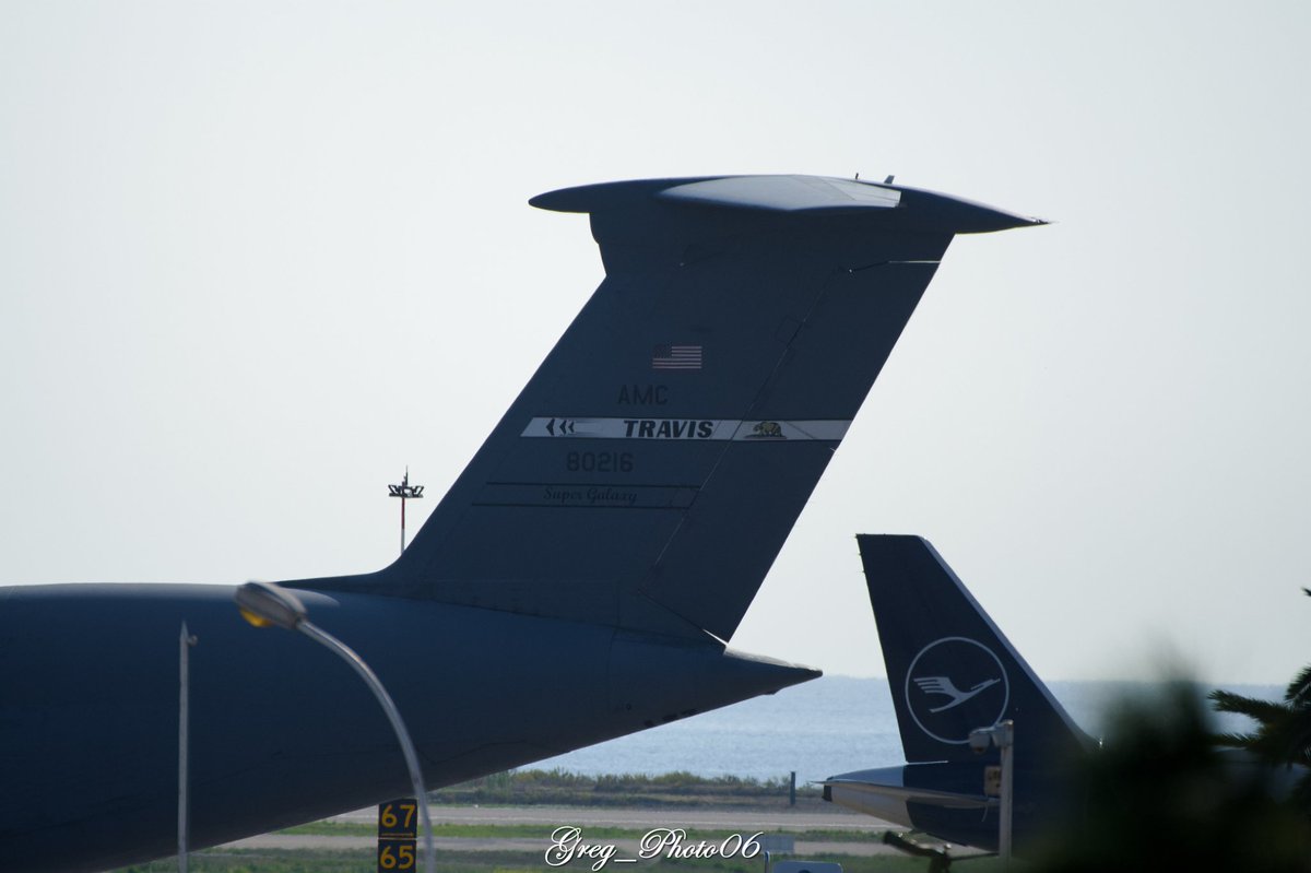 actcoum's tweet photo. Le C-5M-SCM Super Galaxy de l'@usairforce à l'atterrissage ce jour à #nice06 pour la mission #Swot de @Thales_Alenia_S 

#AvGeek #planespotting #c5galaxy 
@AeroportNice https://t.co/YRAKxIMkne